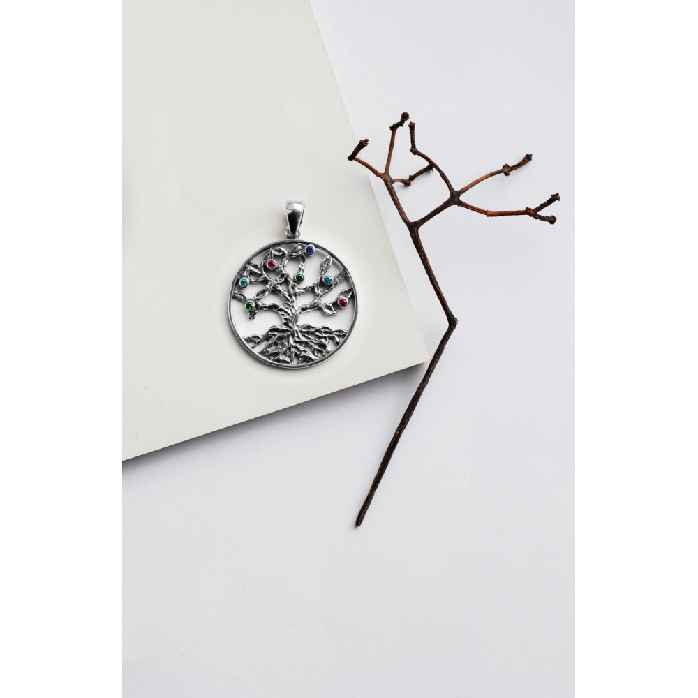 Срібний кулон Дерево життя (7284) - 4