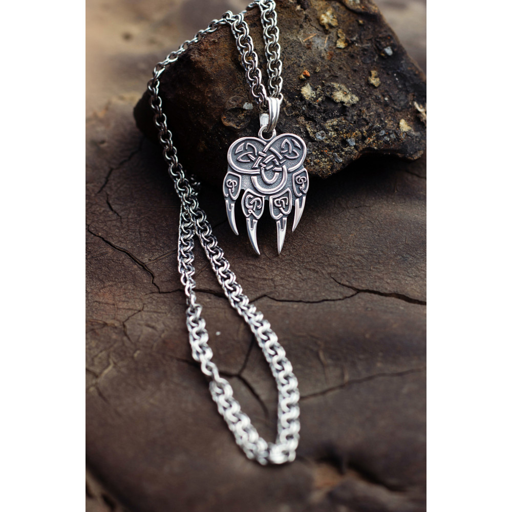 Срібний кулон Вовча лапа (7286) - 3