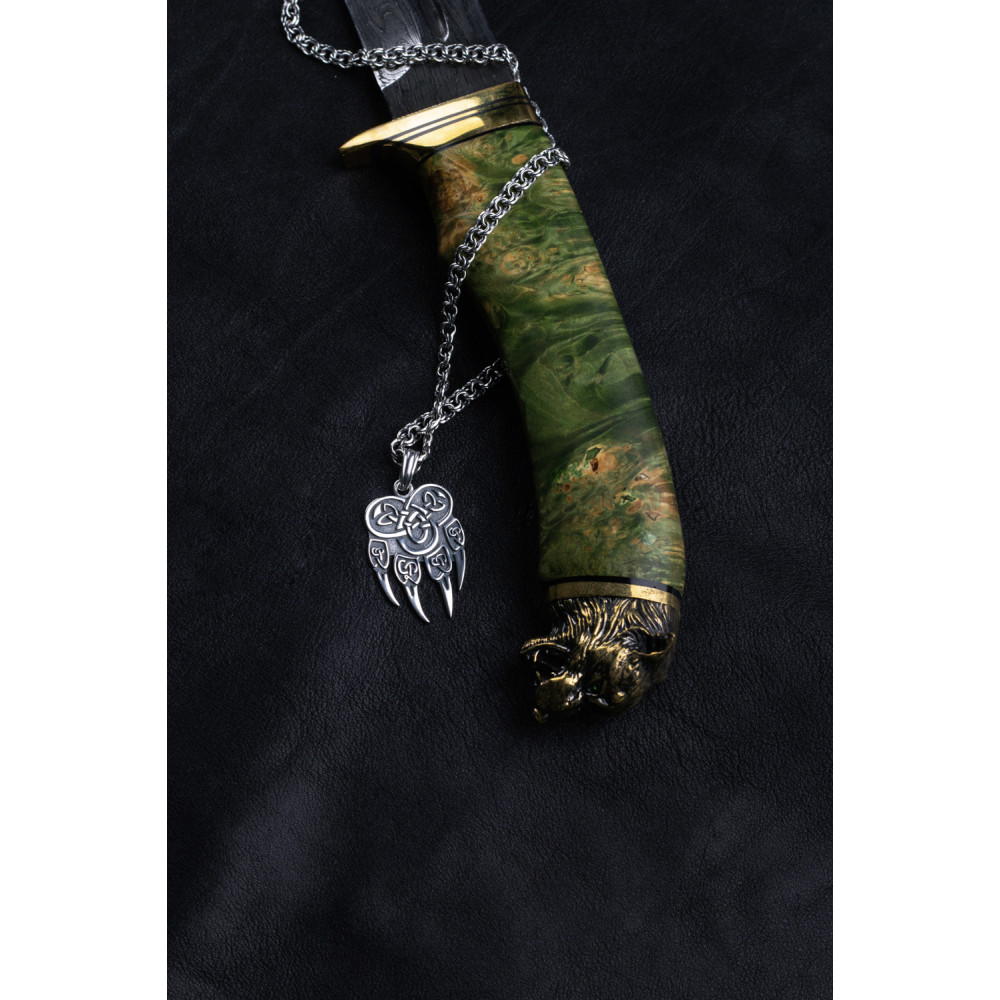 Срібний кулон Вовча лапа (7286) - 5