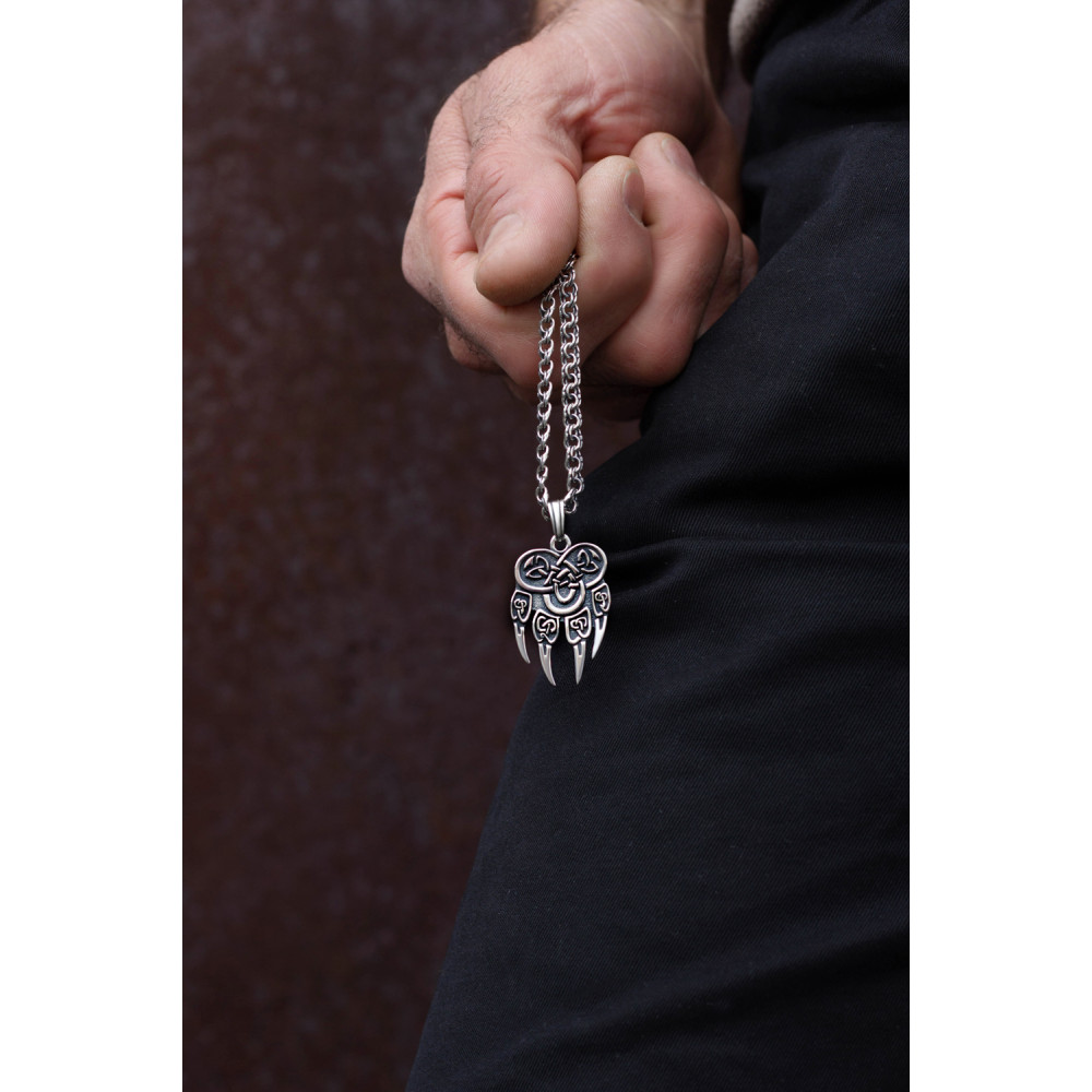 Срібний кулон Вовча лапа (7286) - 7