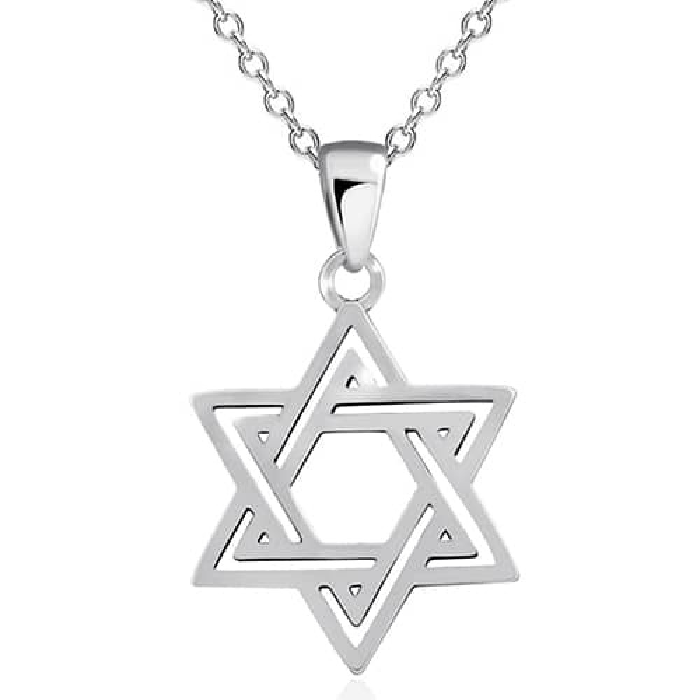 Срібний кулон Зірка Давида (7291) - 1