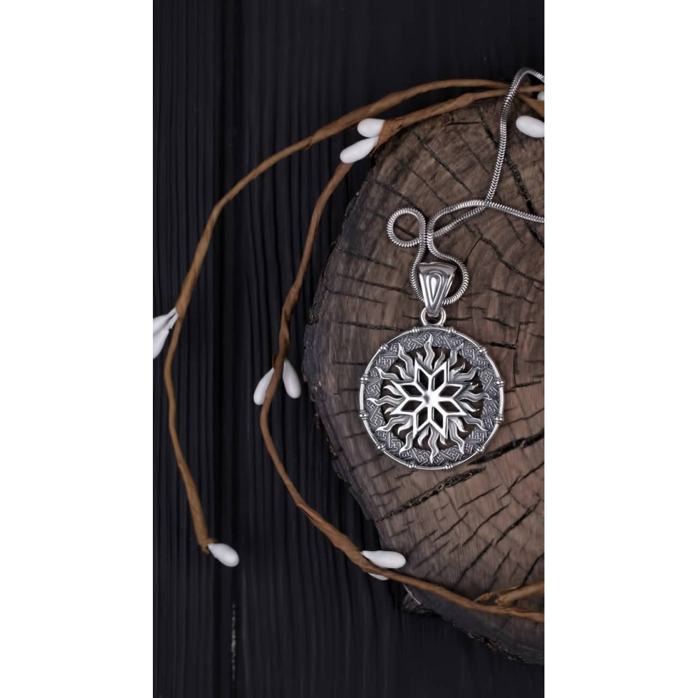 Срібний кулон Алатир (7293) - 2