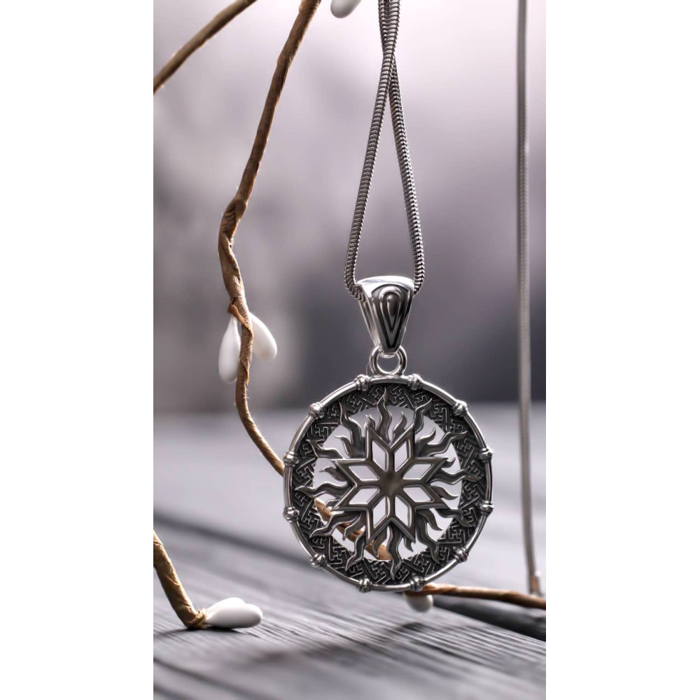 Срібний кулон Алатир (7293) - 3