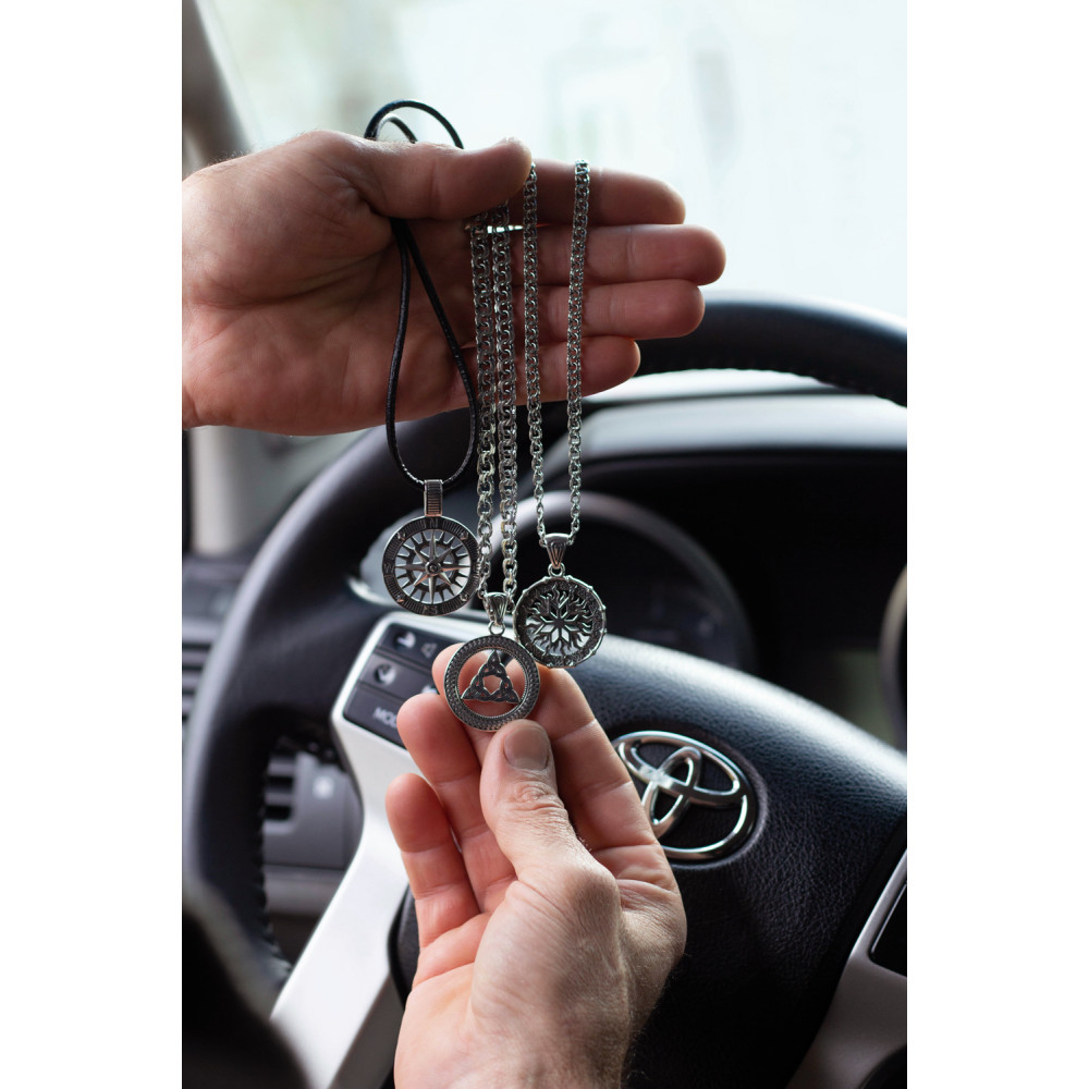 Срібний кулон Роза вітрів (7330) - 3