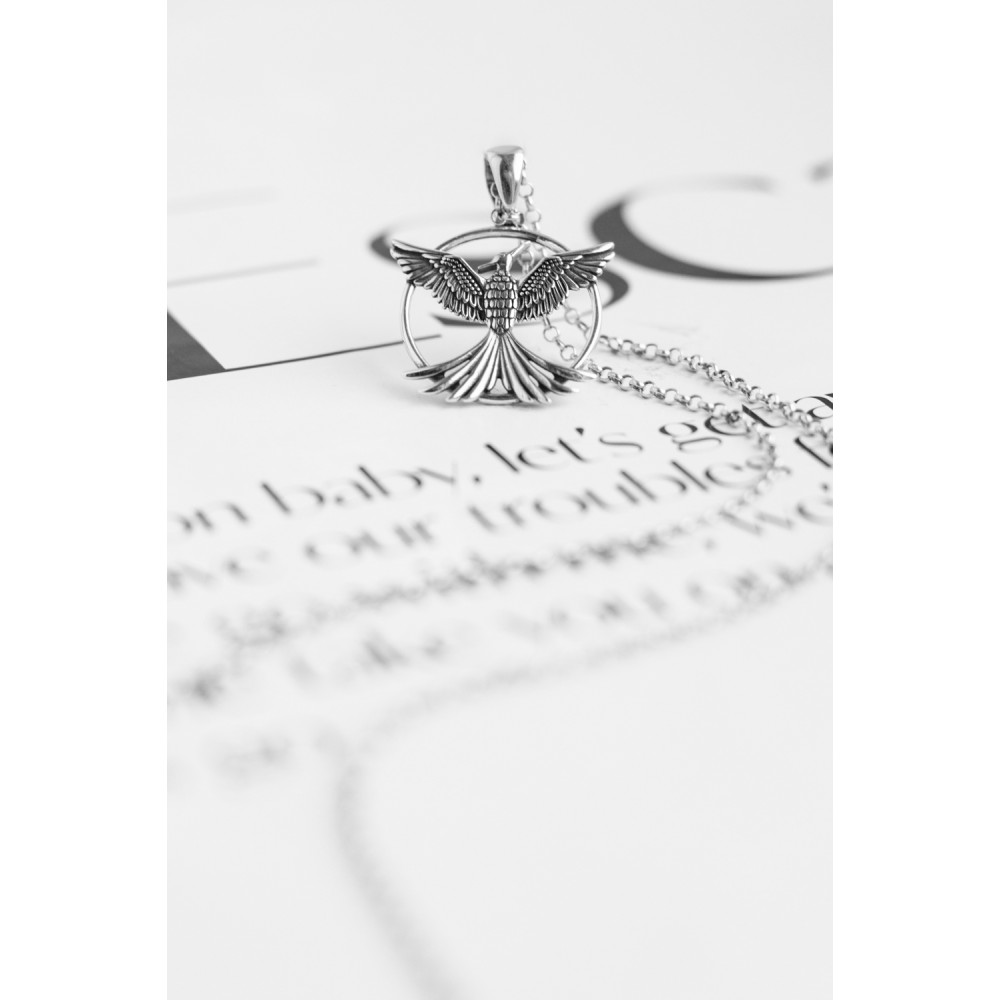 Срібний кулон Птах Фенікс (7311) - 4