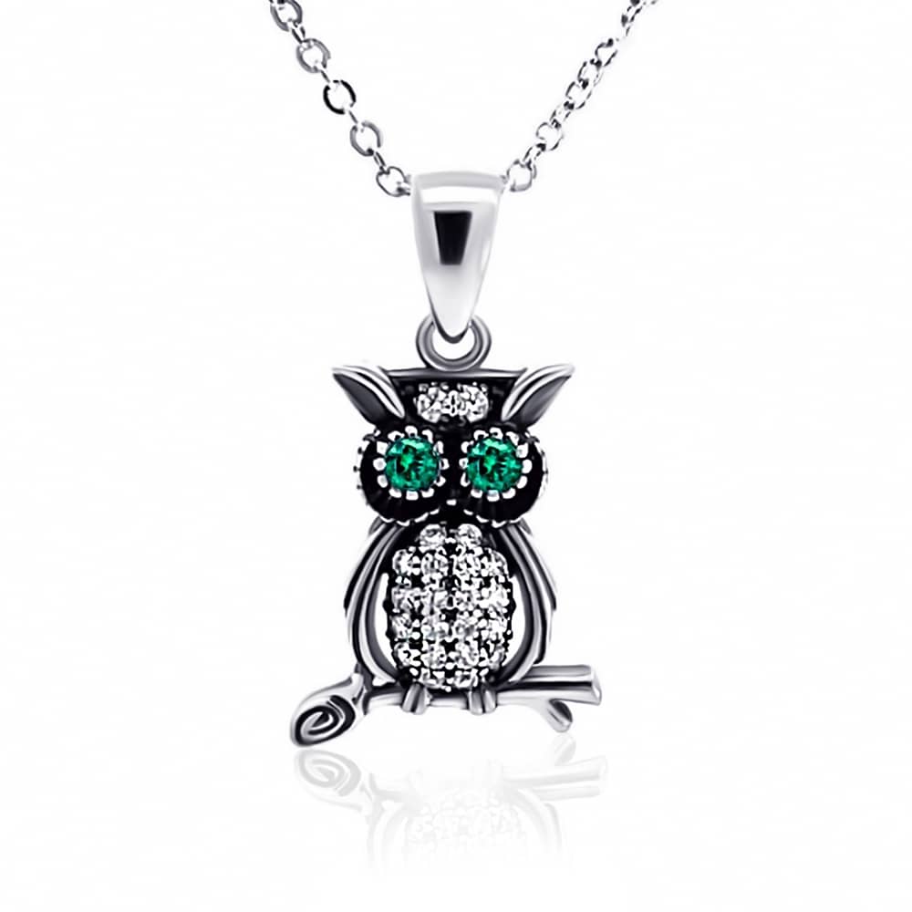 Срібний кулон Сова (7328) - 1