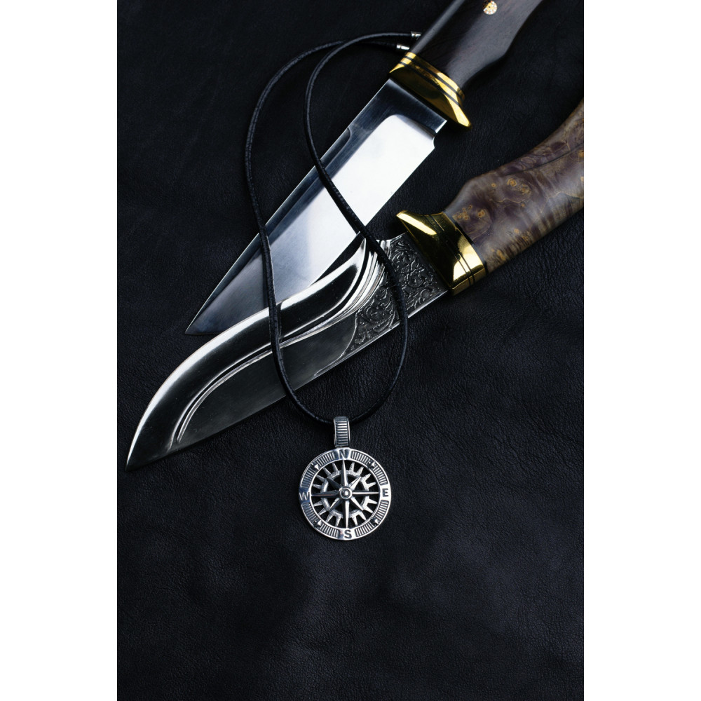 Срібний кулон Роза вітрів (7330) - 1