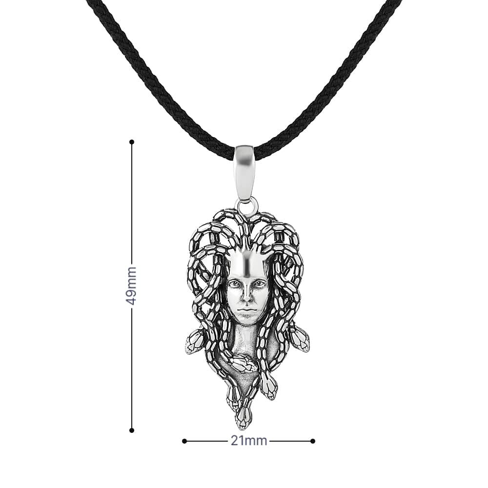 Срібний кулон медуза Горгона (7357) - 5