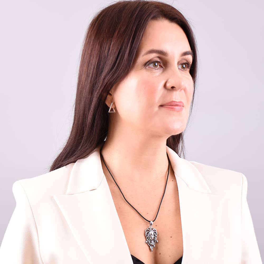 Срібний кулон медуза Горгона (7357) - 3