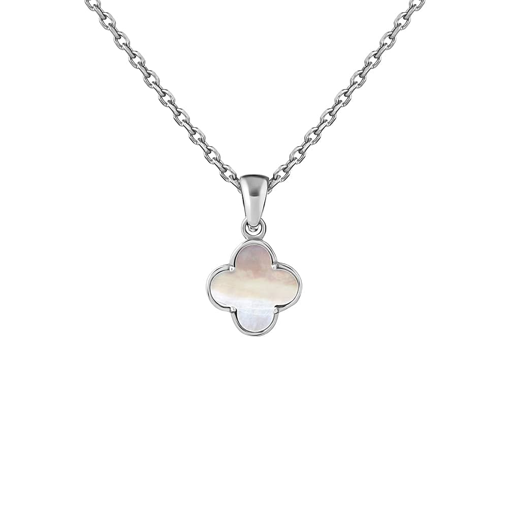 Срібний кулон Конюшина з перламутром (7371.2) - 1