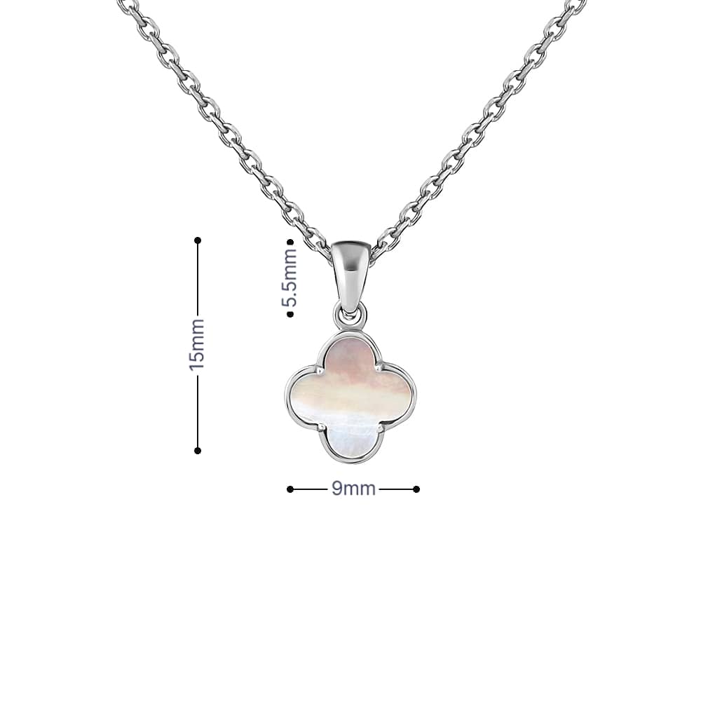 Срібний кулон Конюшина з перламутром (7371.2) - 3