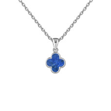 Срібний кулон Конюшина з лазуритом (7371.3)