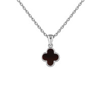 Срібний кулон Конюшина з червоним агатом (7371.4) Нещодавно переглянуті