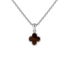 Срібний кулон Конюшина з тигровим оком (7371.5)