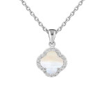 Срібний кулон Конюшина з перламутром (7374.2) - комплект