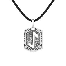 Срібний кулон Руна Ейваз (7376)