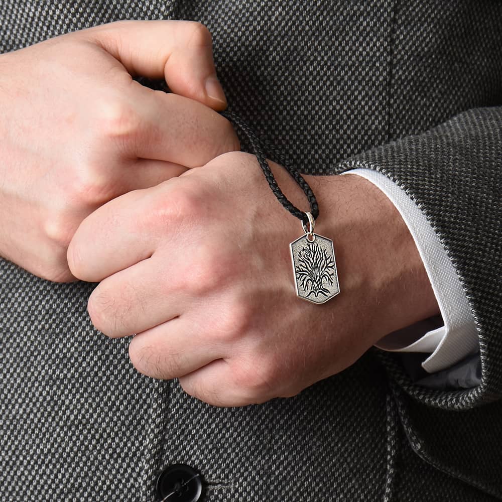 Срібний кулон Руна Ейваз (7376) - 4