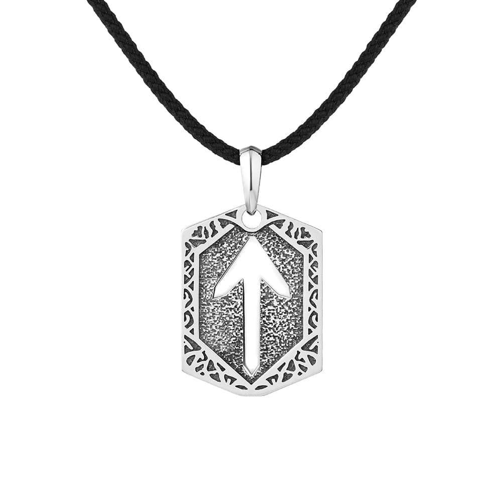 Срібний кулон Руна Тейваз (7377) - 1