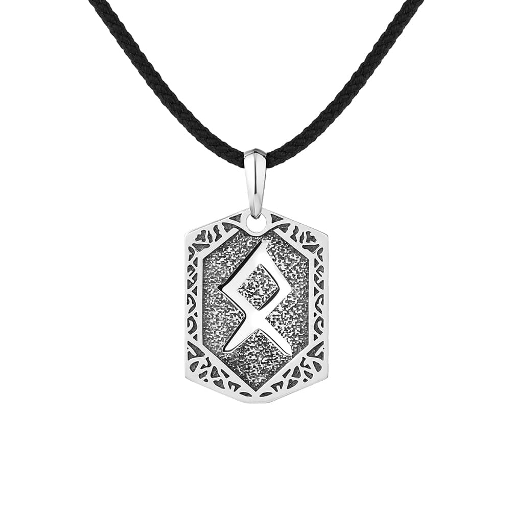 Срібний кулон Руна Одал (7378) - 1