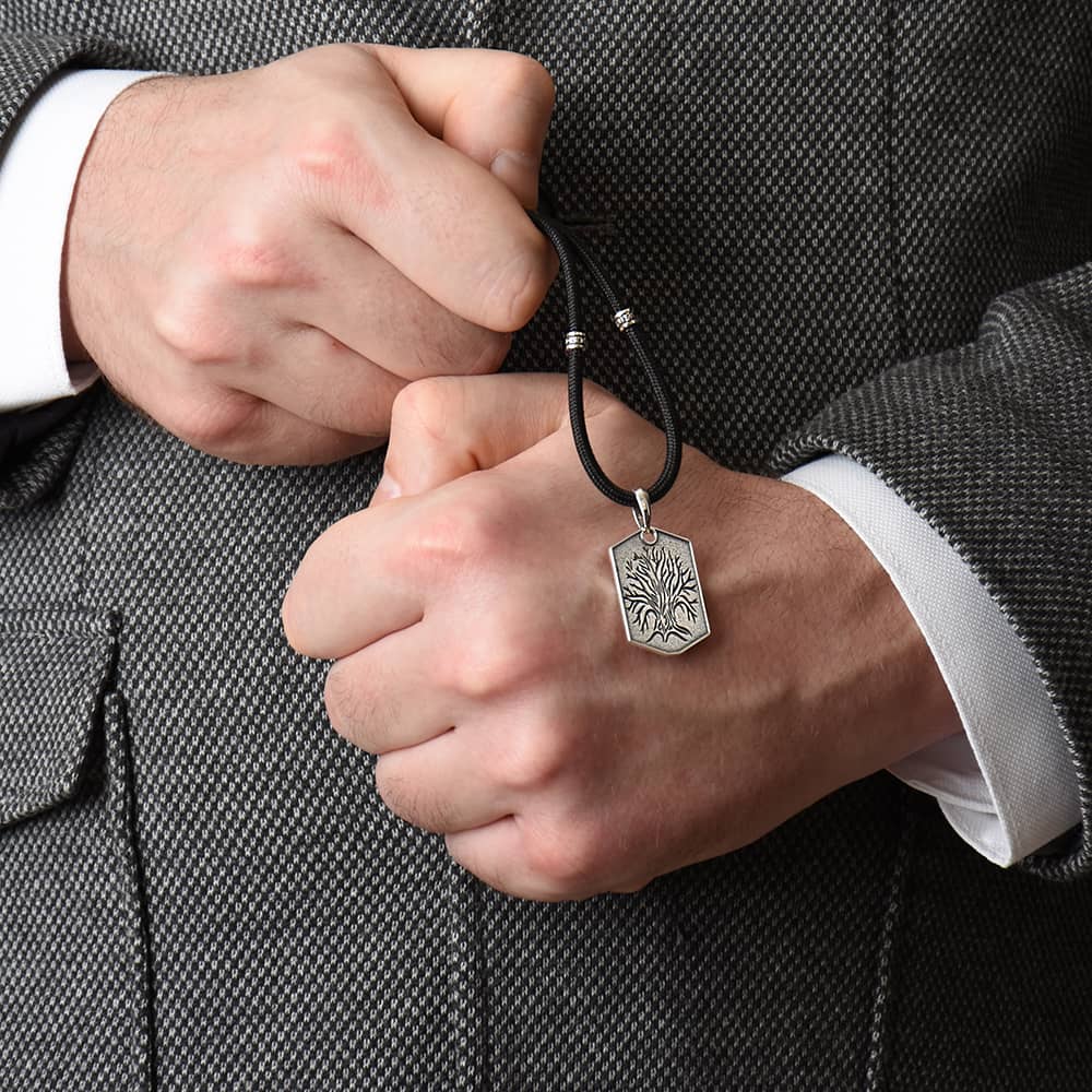 Срібний кулон Руна Одал (7378) - 4