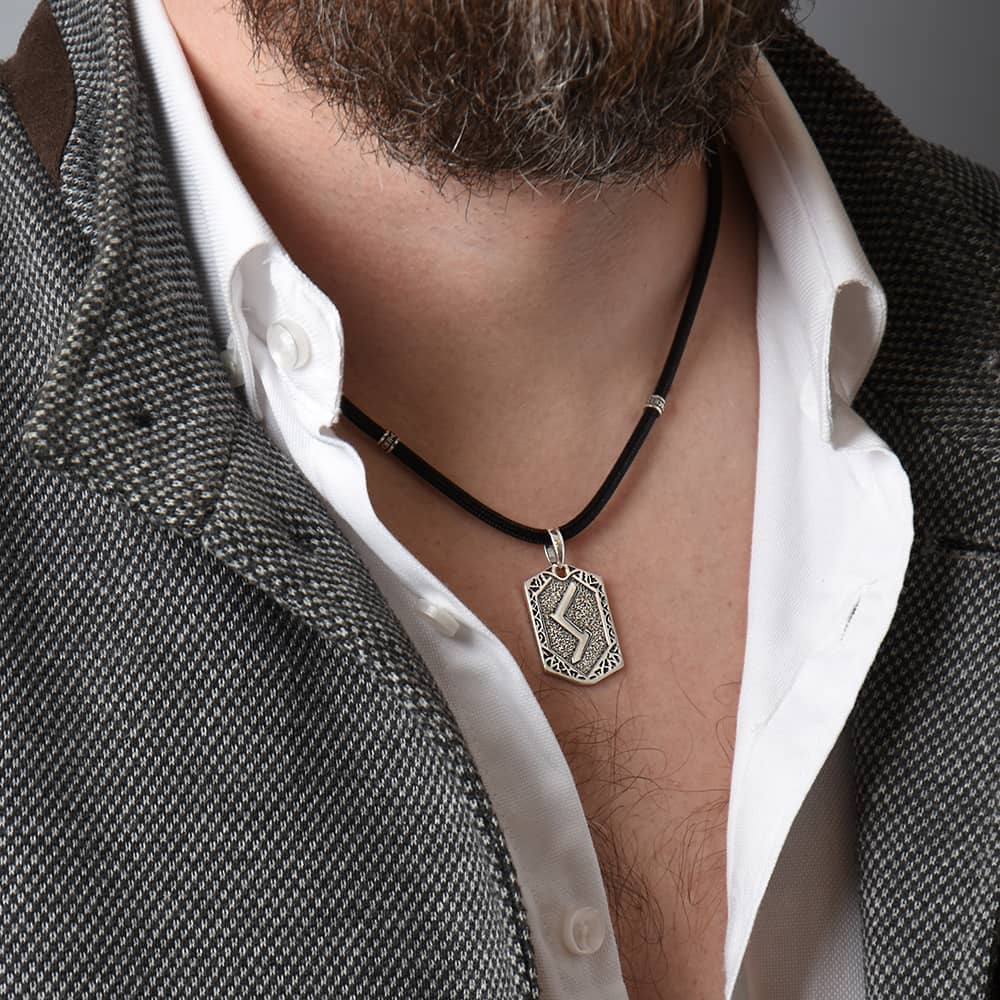 Срібний кулон Руна Соулу (7379) - 2