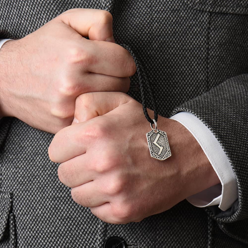 Срібний кулон Руна Соулу (7379) - 3