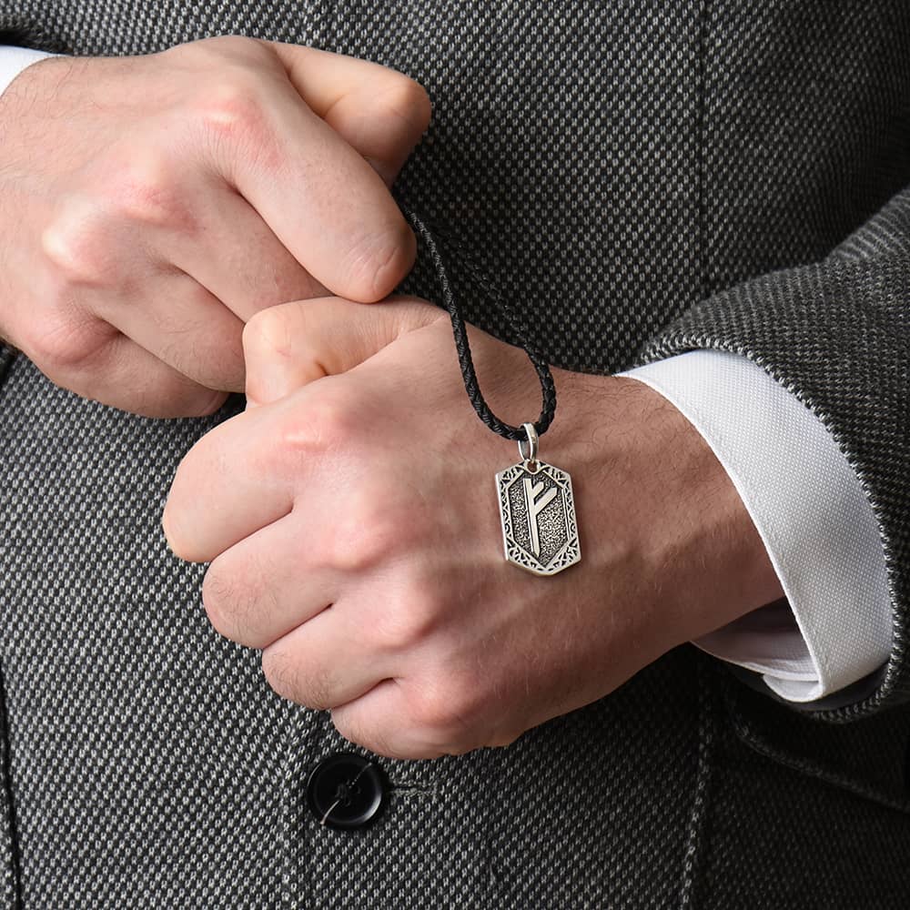 Срібний кулон Руна Феху (7380) - 3