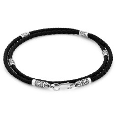 Шнурок шовковий зі сріблом (8031)