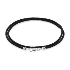 Шнурок шовковий зі сріблом (8034)