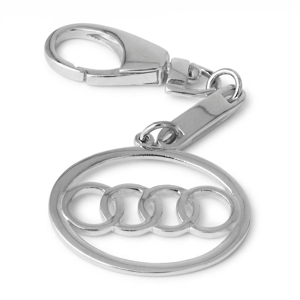 Срібний брелок Audi (Ауді) (9004) - 1