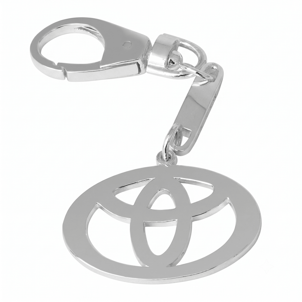 Серебряный брелок TOYOTA (Тойота) (9005) - 1