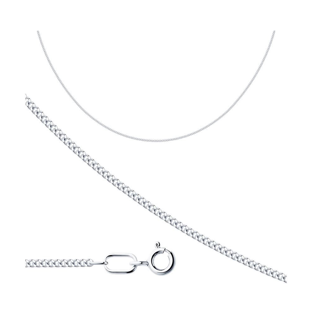 Срібний ланцюг Панцир (16009.40) - 1