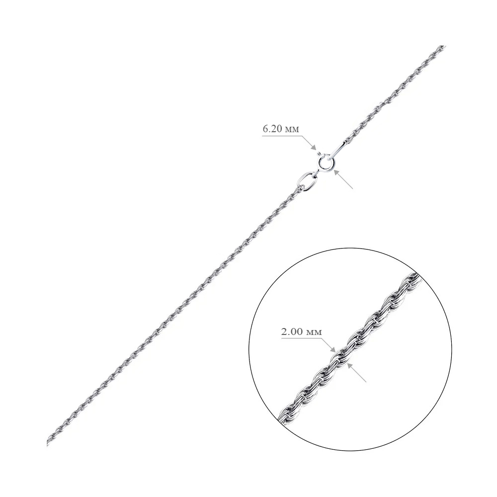 Срібний ланцюг подвійний Корд (16010.40) - 2