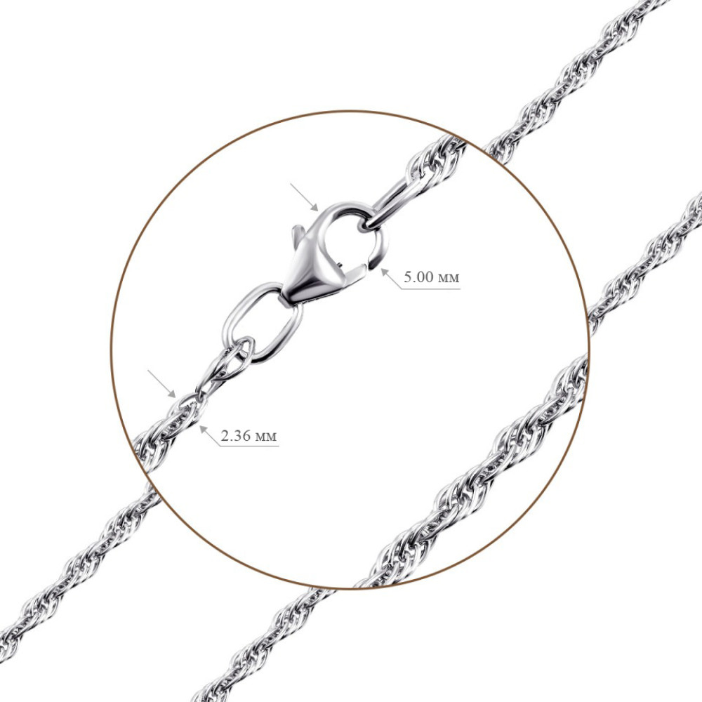 Срібний ланцюг потрійний Корд (16011.40) - 2