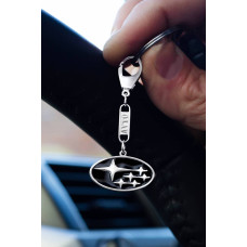 Серебряный брелок Subaru (Субару) (9014.1) - 2