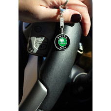 Серебряный брелок Skoda (Шкода) (9017.1) - 2