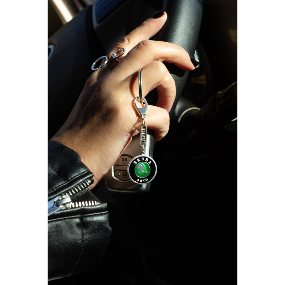 Срібний брелок Skoda (Шкода) (9017.1) - 3