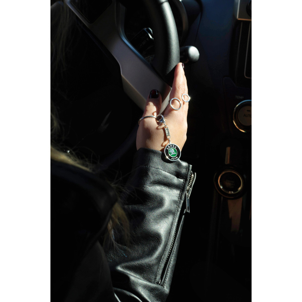 Срібний брелок Skoda (Шкода) (9017.1) - 4