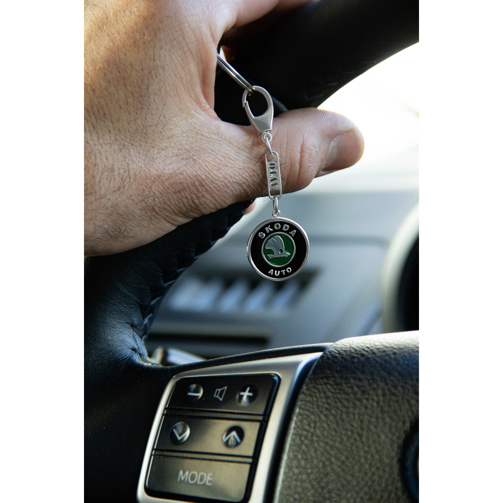 Срібний брелок Skoda (Шкода) (9017.1) - 5