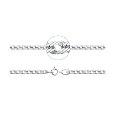 Срібний браслет Ромб потрійний (26006.30)