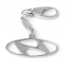 Серебряный брелок Hyundai (Хюндай) (9024)