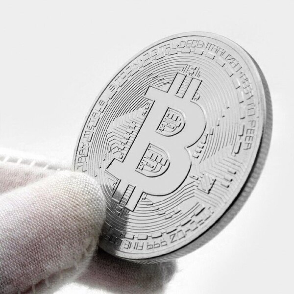 Срібний сувенір Біткоїн (9025) - 3