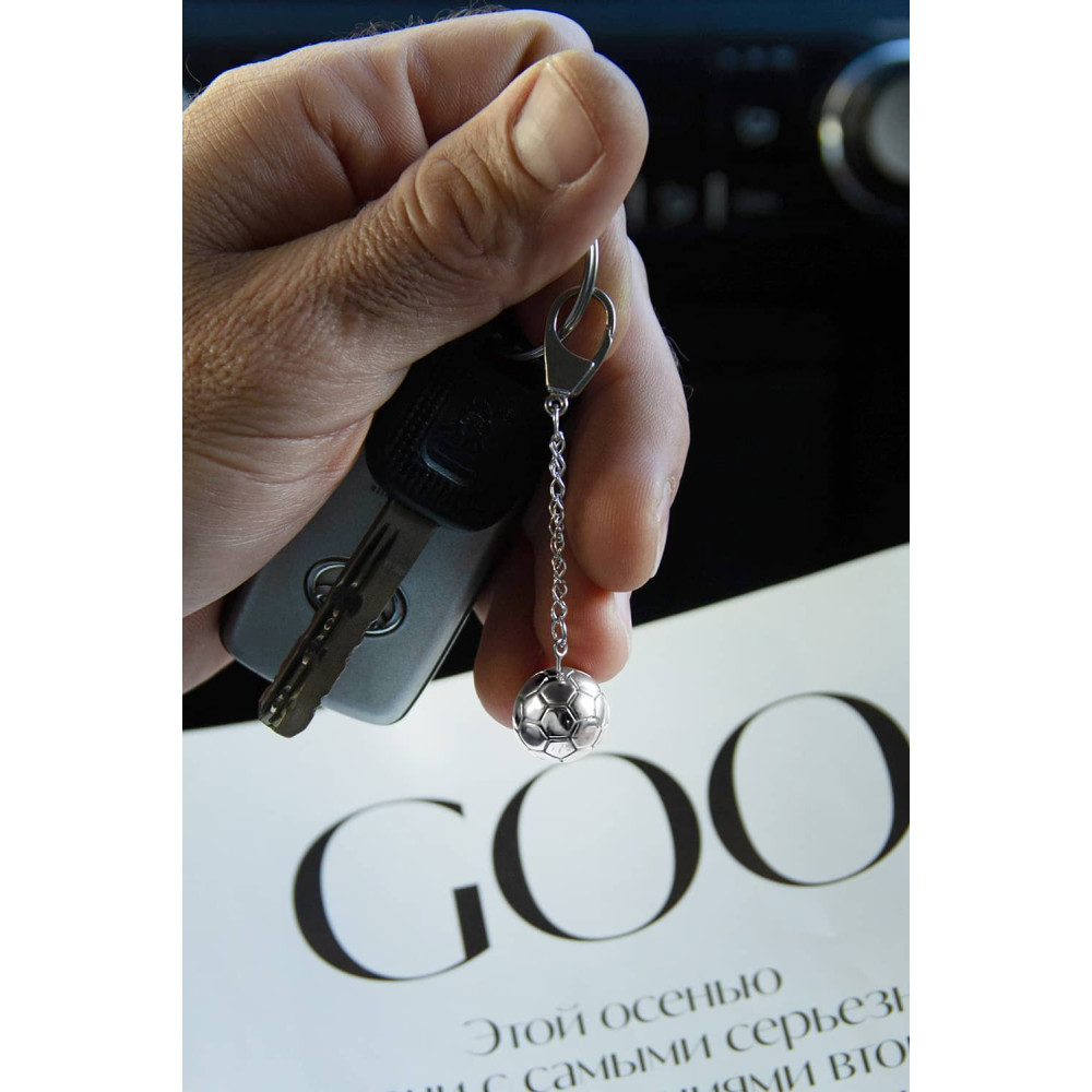 Срібний брелок Футбольний м'яч (9028) - 3