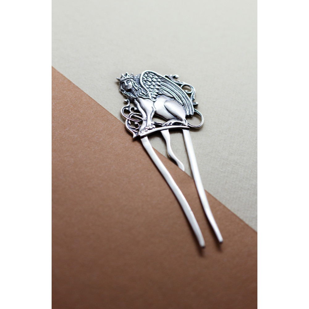 Срібна шпилька-гребінь Сірена (9303) - 6