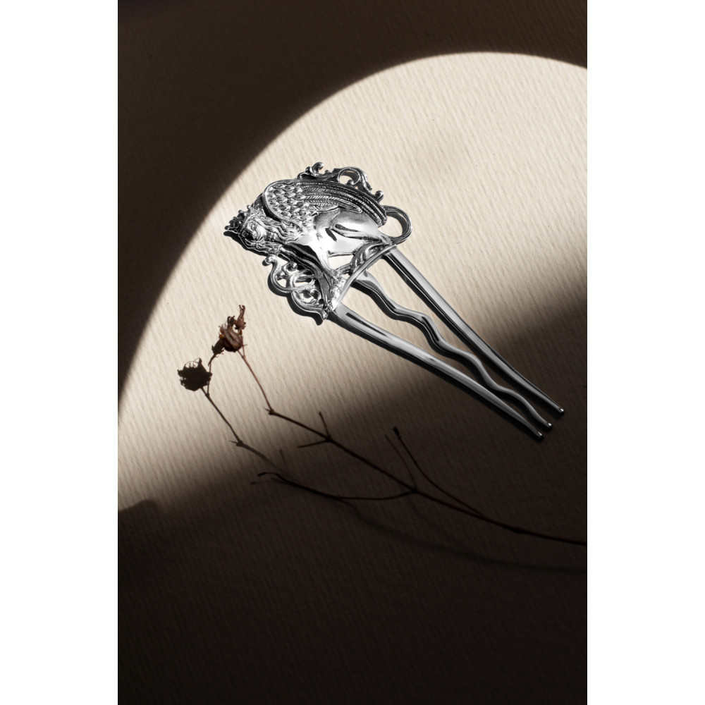 Срібна шпилька-гребінь Сірена (9303) - 5