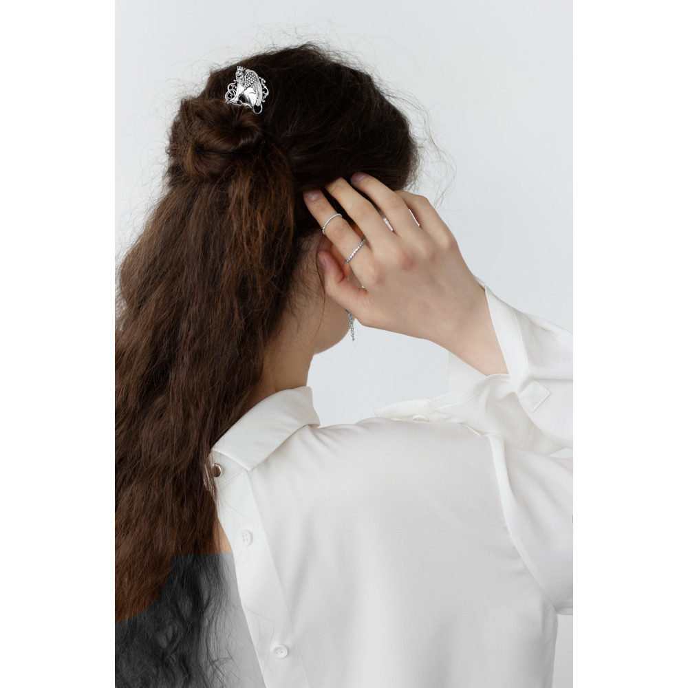 Срібна шпилька-гребінь Сірена (9303) - 4