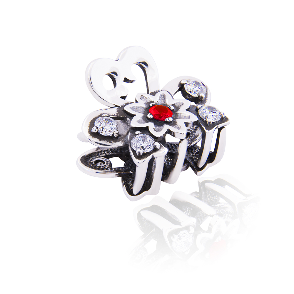 Срібна заколка краб (9313-1) - 1