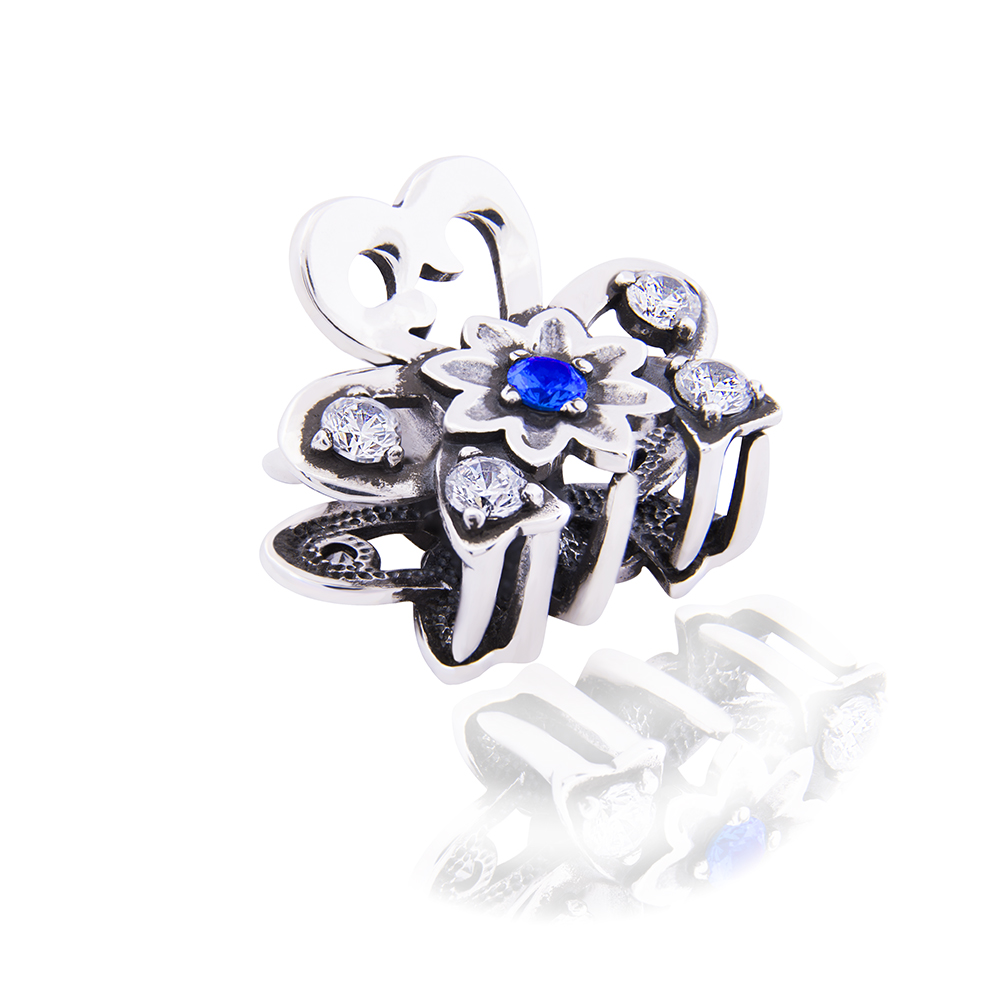 Срібна заколка краб (9313) - 1