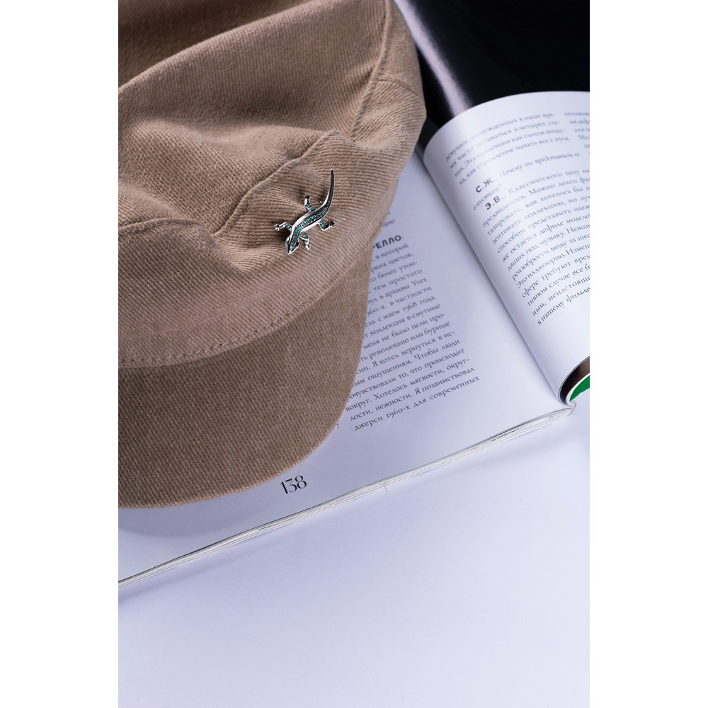 Срібна брошка Ящірка (9506) - 3