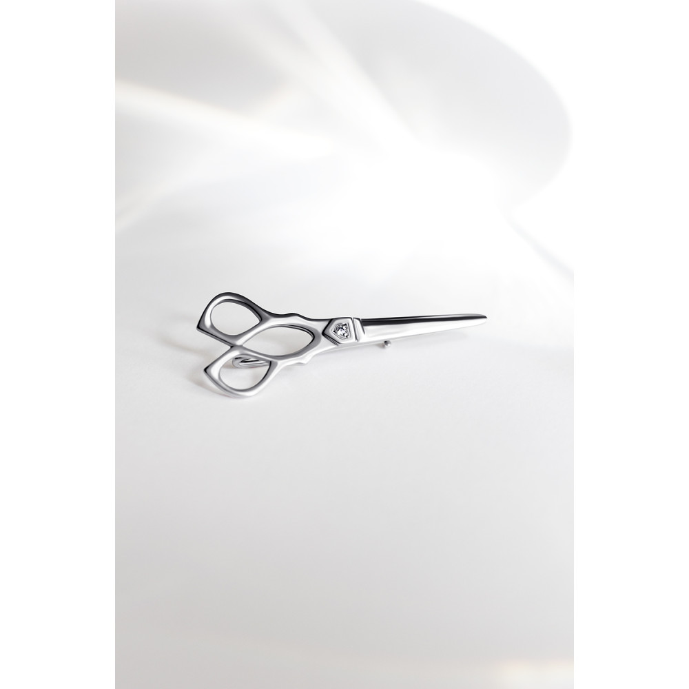 Срібна брошка Ножиці (9507) - 1